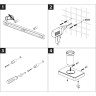 Стакан для зубных щеток LEMARK GLASS LINE с держателем чёрный/ стекло 9732036