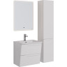 Тумба LEMARK MIANO 60 см под раковину, подвесная, 2 ящика, белый глянец LM06M60T