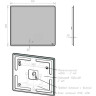 Зеркало LEMARK ELEMENT 90х80 см с подсветкой, с подогревом LM90Z-E